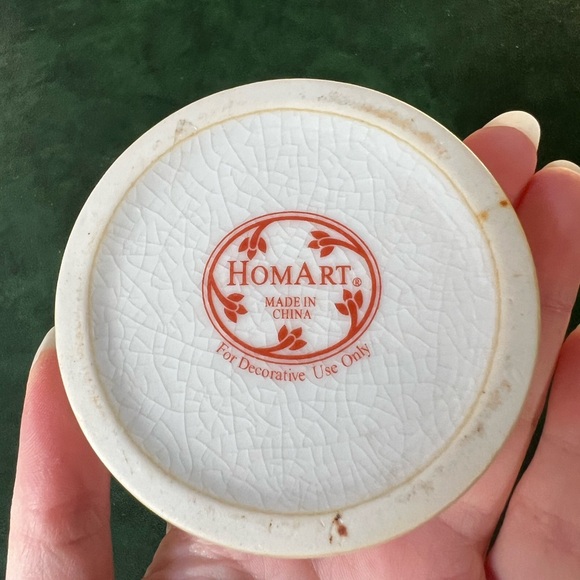 Vintage Ceramic Porcelain Homart Tooth Fairy Tooth Box - Picture 9 of 10